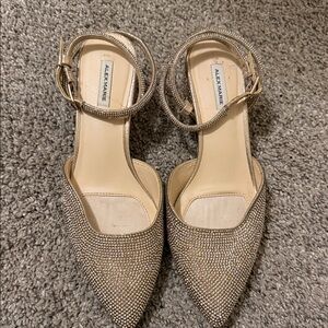 Alex Marie Glittering Gold Heels